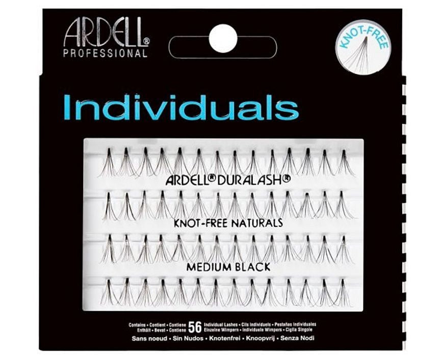10 Pack Medium Black Individual Flare Eye Lashes for Natural Look