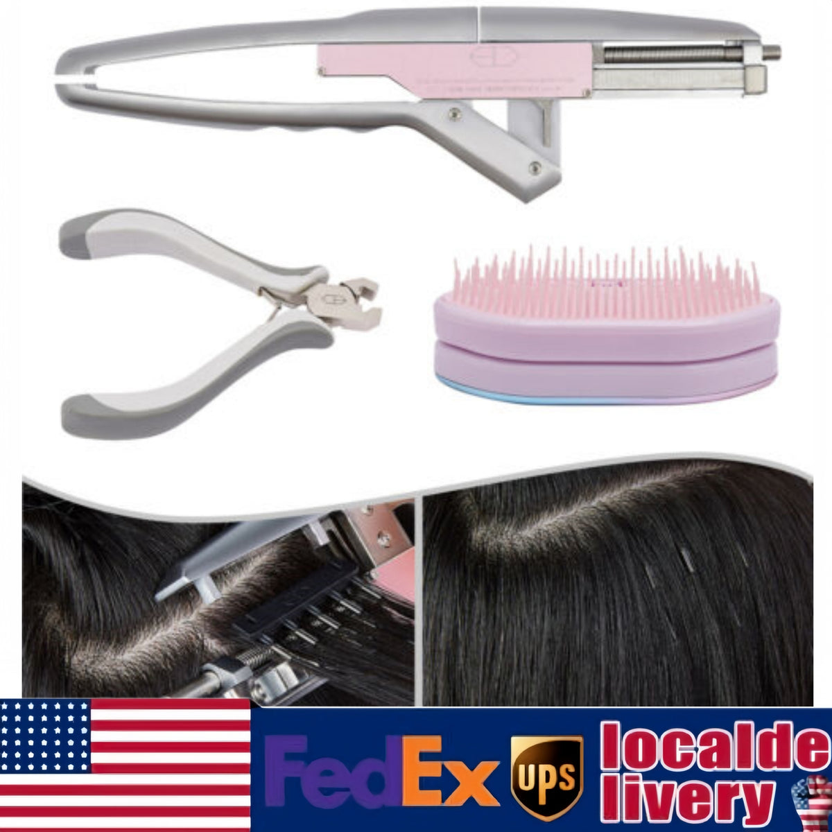 6D Hair Extension Machine Kit 2nd Generation Traceless Hair Extensions Tool