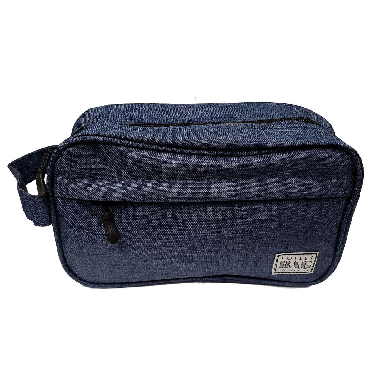 Blue Cosmetic Toiletry Bag with Handle, 9x3x5.5 Inches