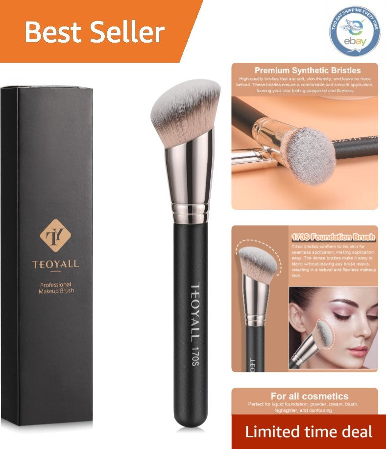 Angled Foundation Brush for Full Coverage & Seamless Makeup Application