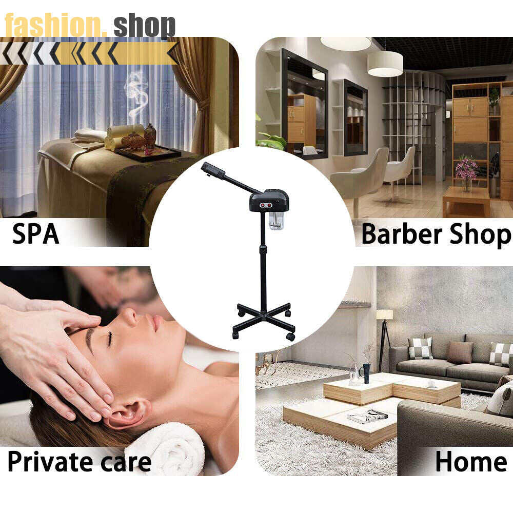 Black Professional Salon Spa Ozone Facial Steamer Beauty Equipment