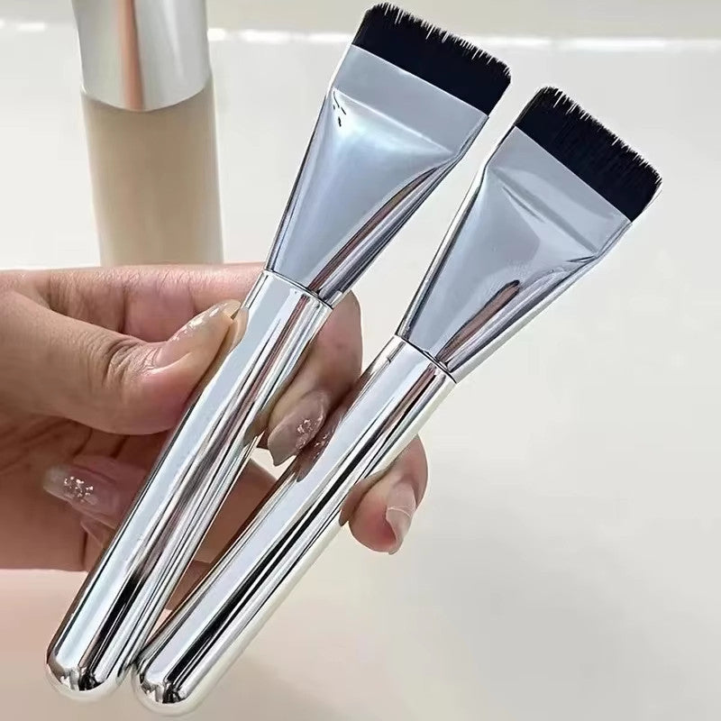 Makeup Foundation Brush Ultra-Thin Face Primer Tool - Silver Handle