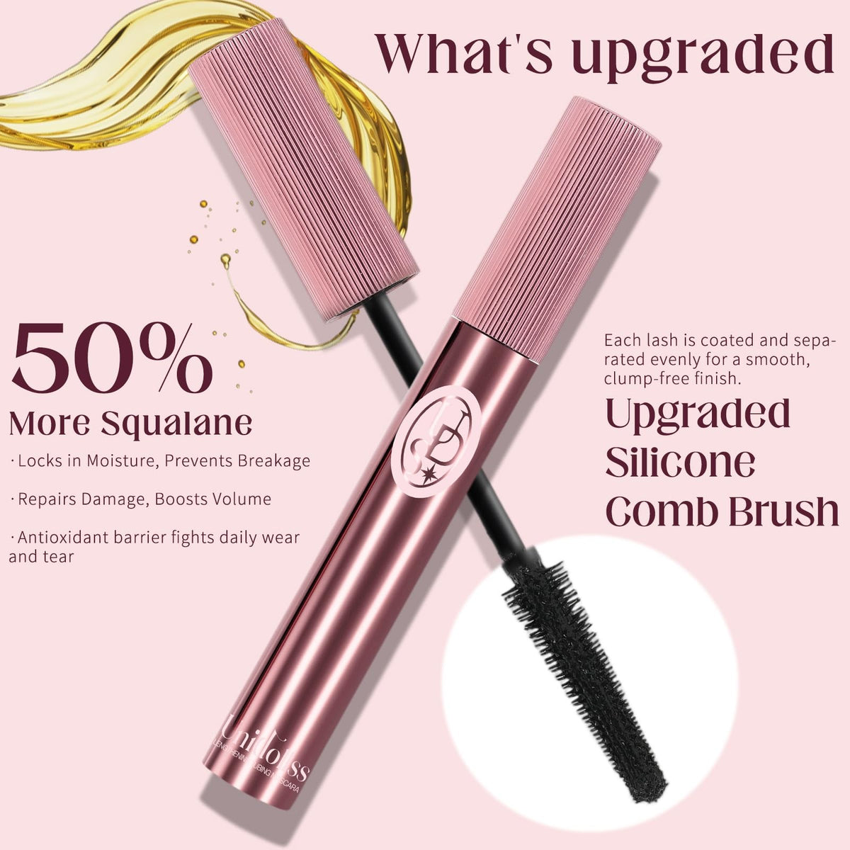 Lengthening Waterproof Tubing Mascara with Nourishing Squalane - Black