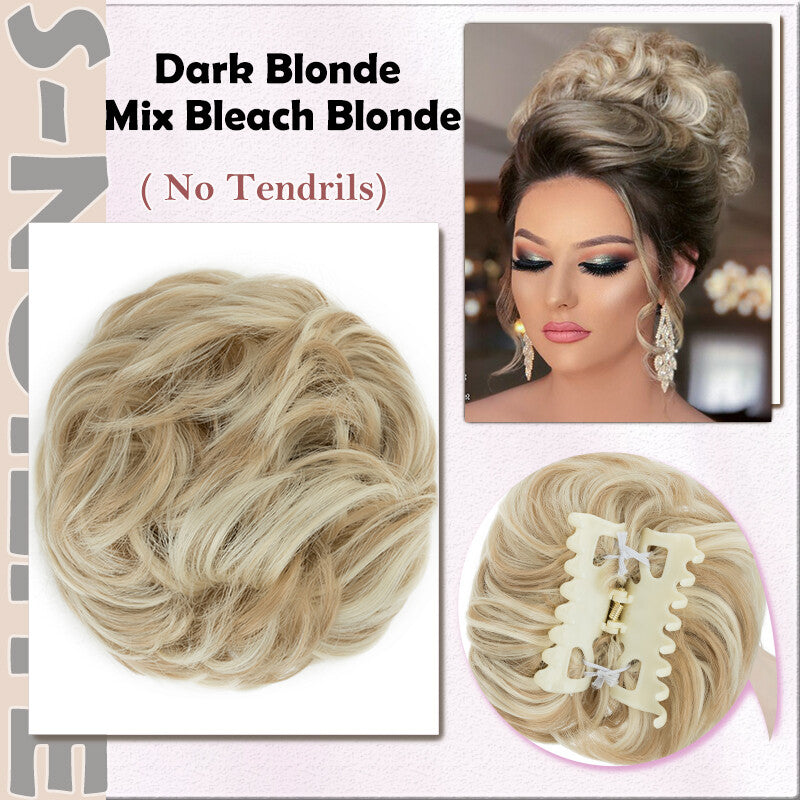 X-Large Thick Curly Claw Chignon Messy Bun Hair Extension Clips - All Colors