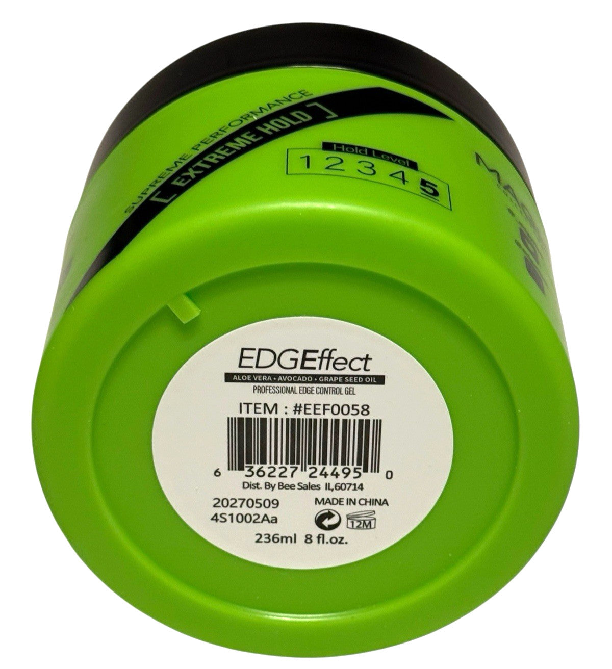 Extreme Hold Edge Control Gel with Avocado & Aloe - 8oz Hair Styling Pomade