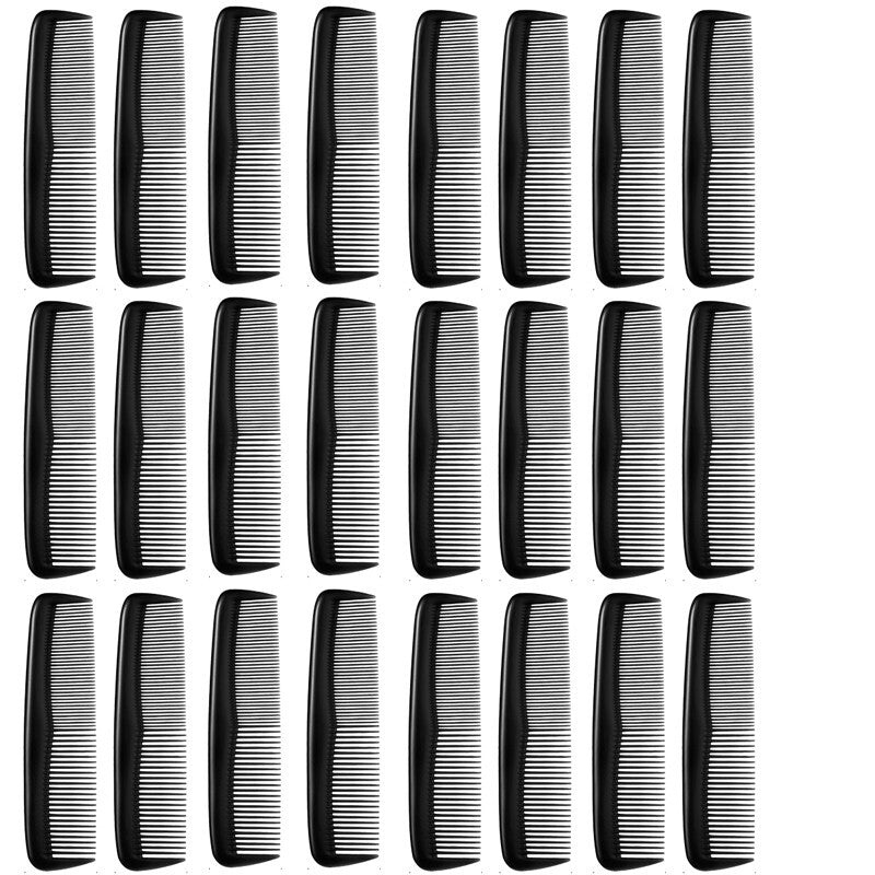 Pocket Size Black Hair Comb Pack of 24 - Flexible Plastic 5 Inch Styling Tool