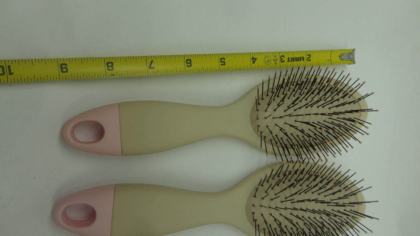 4 Pack Hair Brushes for Styling and Detangling - Rubber and Plastic Handles