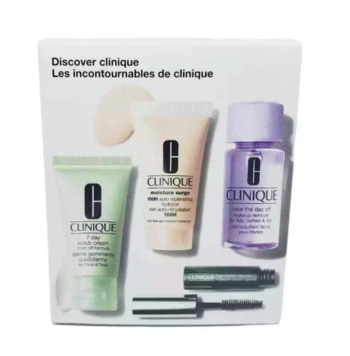 Clinique 4-Piece Skincare & Makeup Set with Mascara & Remover