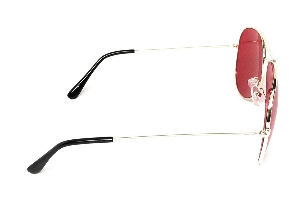 Unisex Aviator Sunglasses with Mirrored or Color Lenses - Metal Frame UV Protection