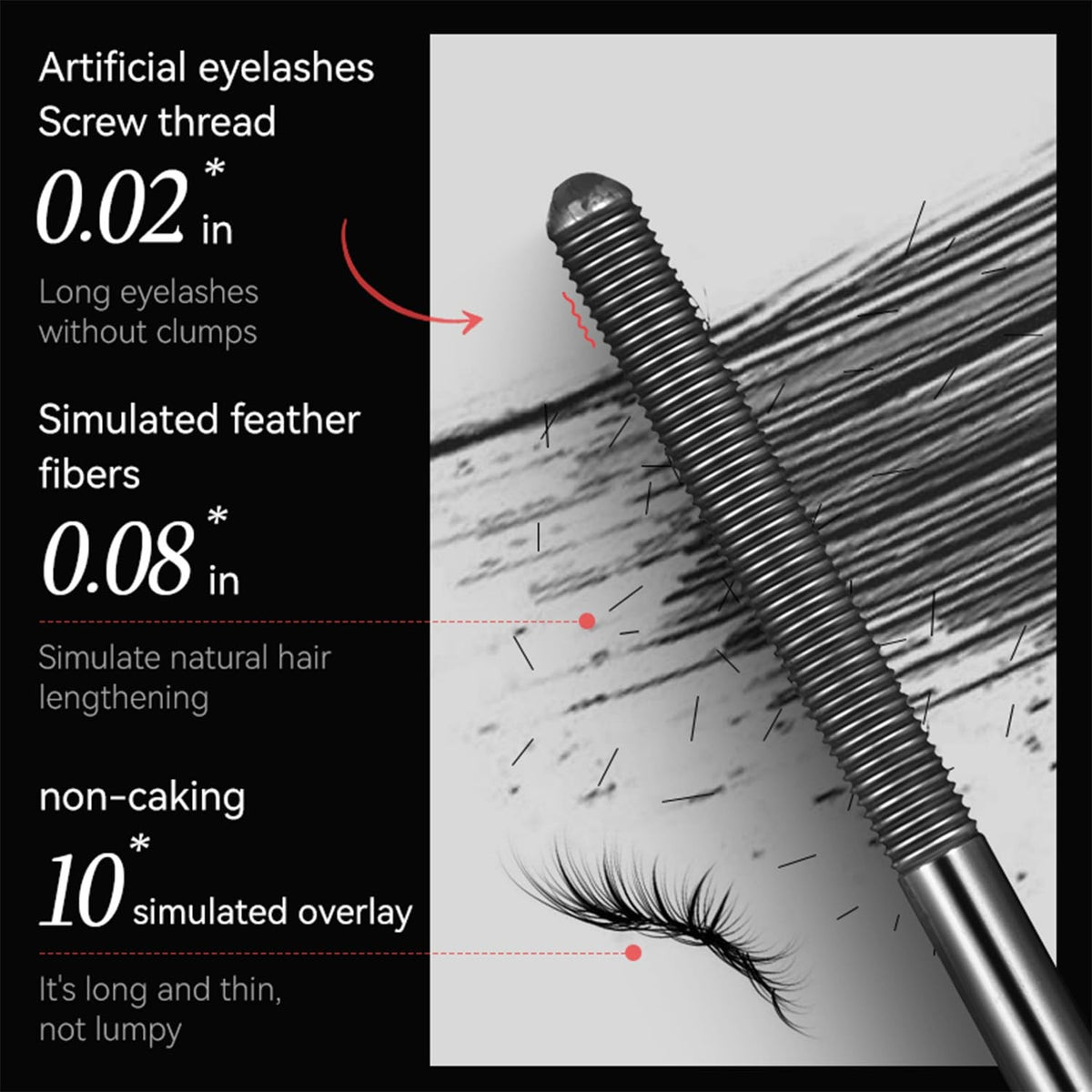 Waterproof Tubular Eyelash Primer & Curl Mascara with Metal Wand