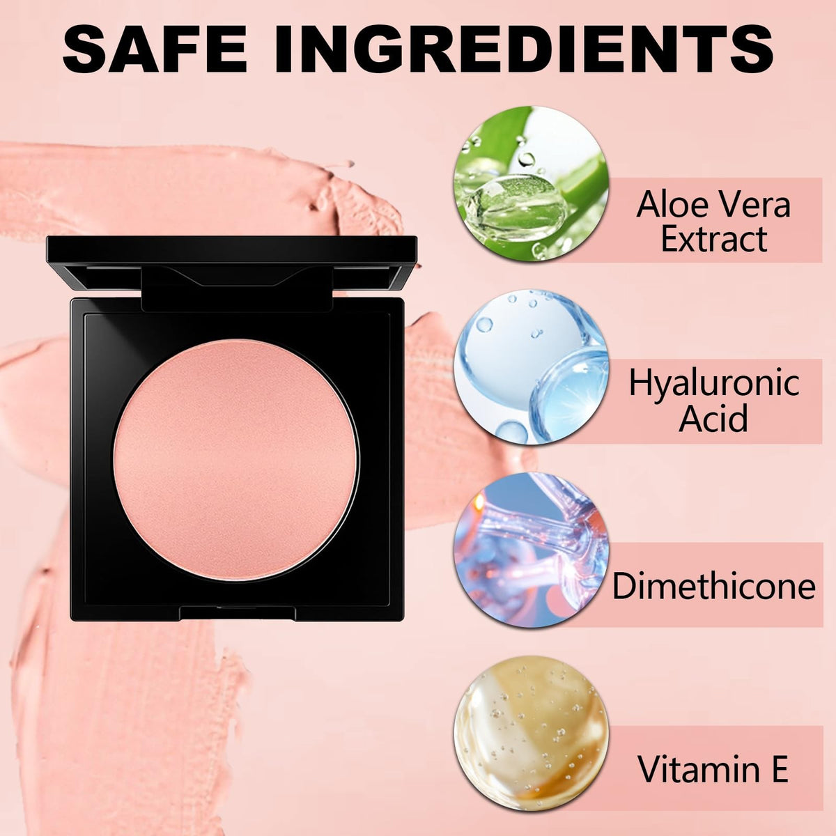 Pink Under Eye Brightener Concealer with Brush - Hydrating & Long-Lasting