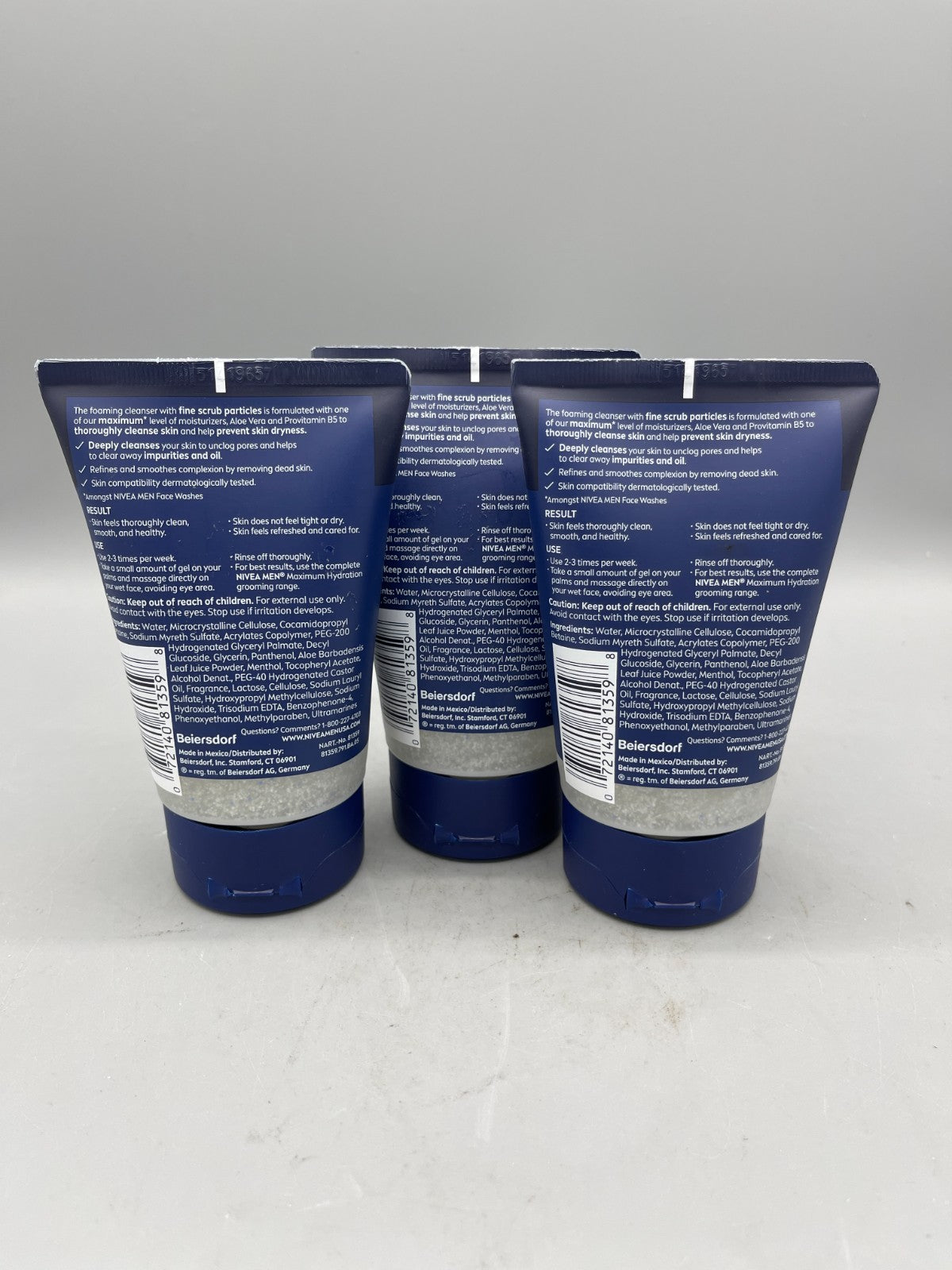 3 Pack Men’s Deep Cleansing Face Scrub for Maximum Hydration & Non-Drying