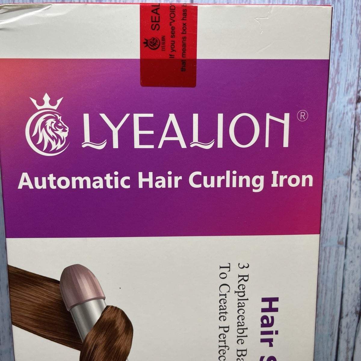 Lyealion 3-in-1 Automatic Hair Curling Iron with Replaceable Barrels - Pink