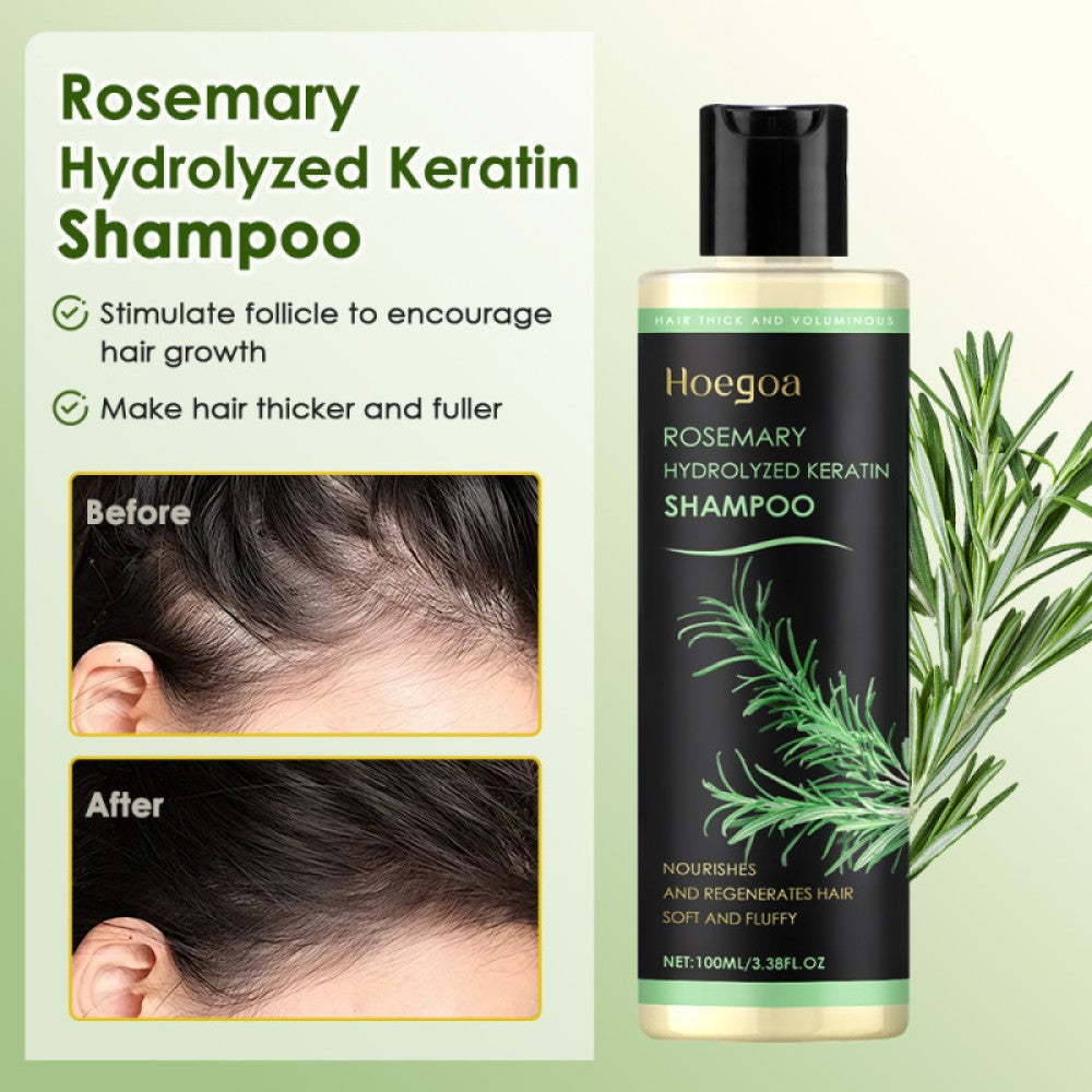 Rosemary Hair Growth Shampoo with Hydrolyzed Keratin for Thinning Hair - 100ML