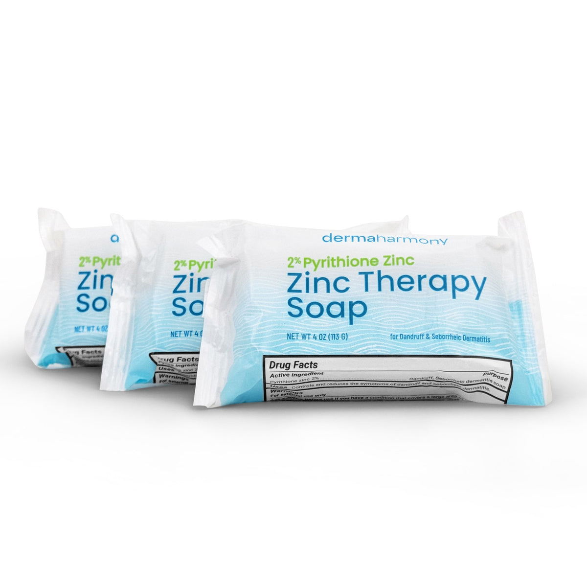 2% Pyrithione Zinc Bar Soap - 3 Pack, 4 oz Each