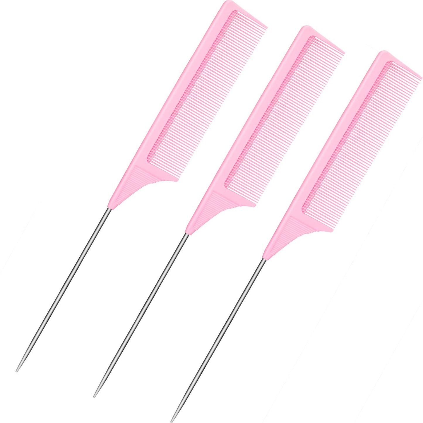 Heat-Resistant Carbon Fiber Teasing Comb Pack - Hair Styling & Backcombing Tool