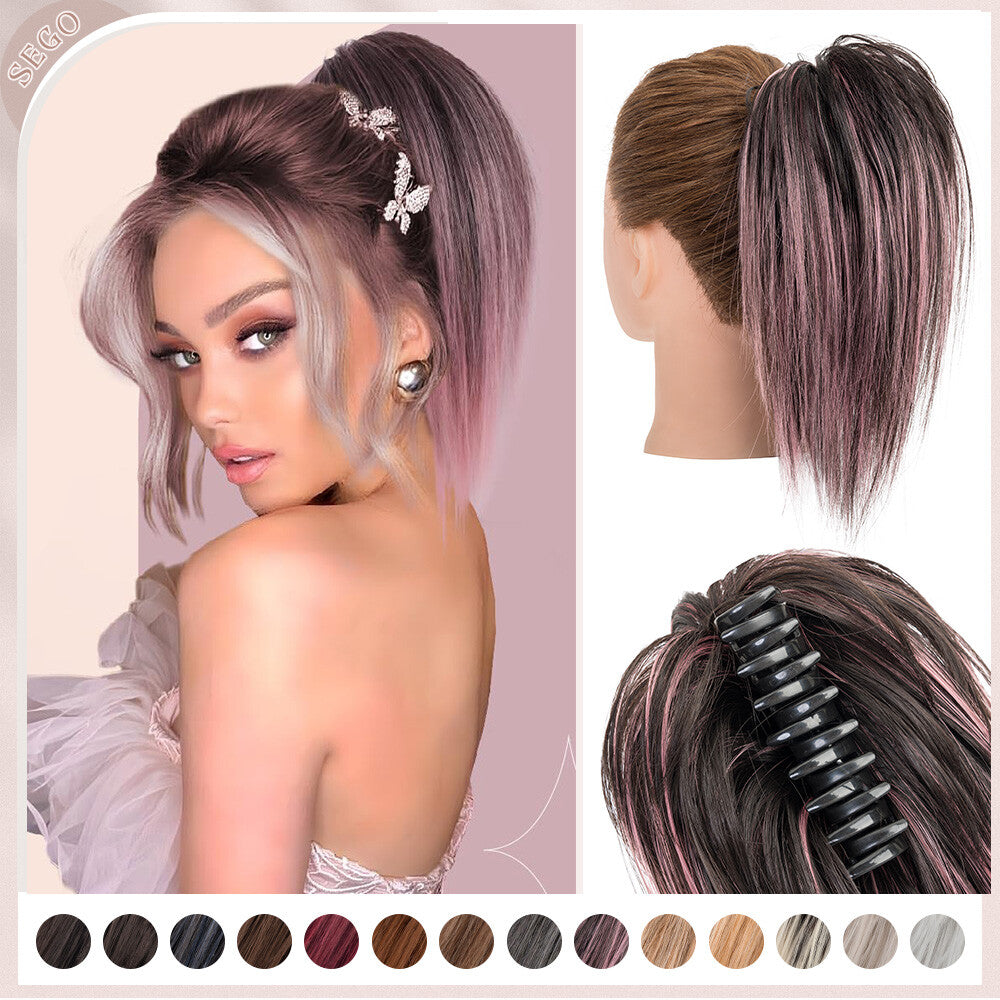 Thick Messy Bun Hair Piece with Scrunchie & Claw Clip - Hair Extensions, Updo Accessory