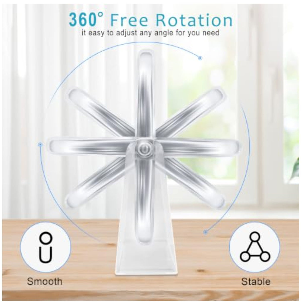 Double Sided Makeup Mirror with 1X/20X Magnification, 360° Rotation, Tabletop Vanity