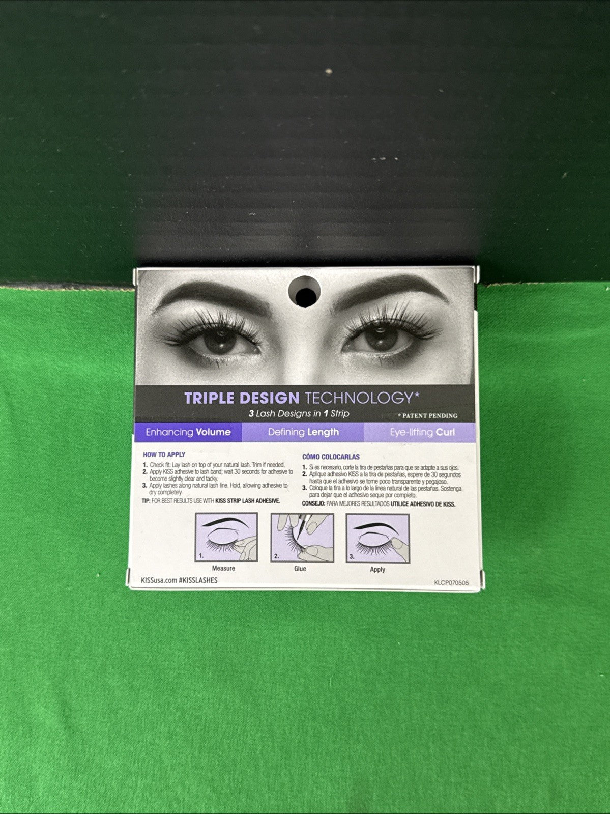 3 Pack Reusable False Eyelash Strips - Push-Up, Voluminous, Eye-Lifting