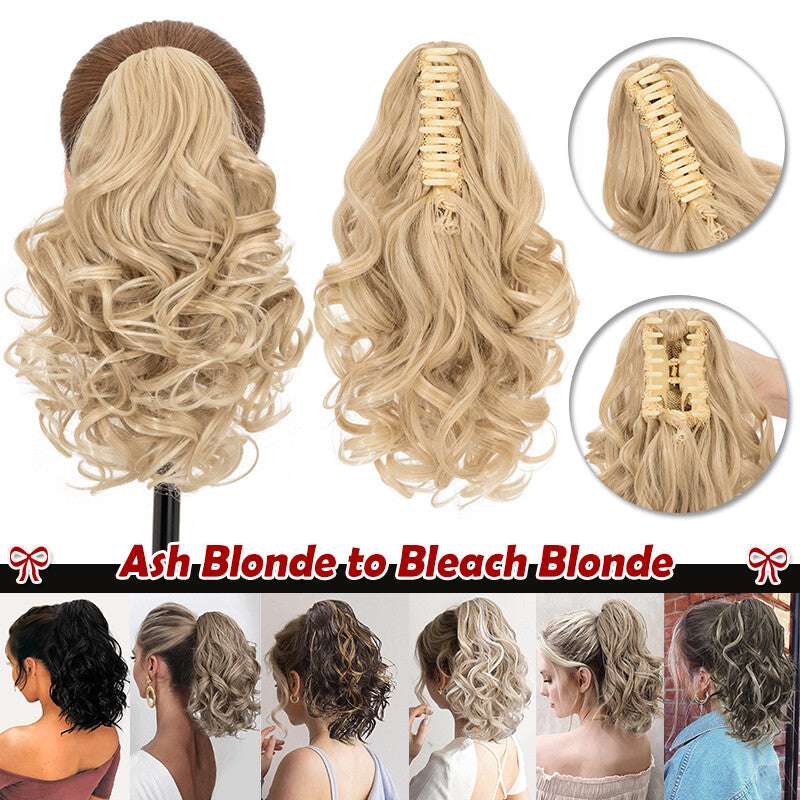 Ponytail Extensions Claw Clip-In Hairpieces for Curly & Straight Styles