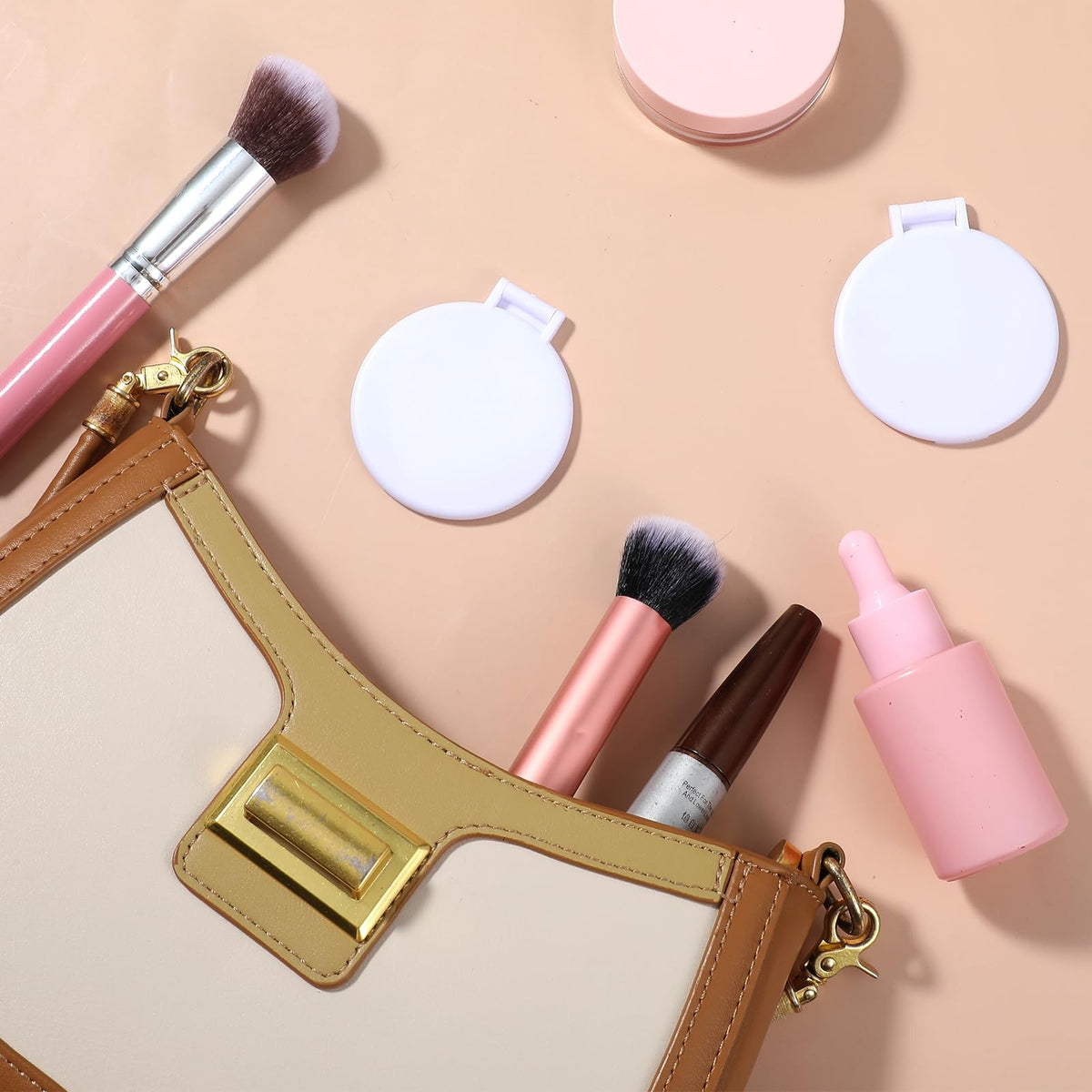 Mini Folding Travel Makeup Mirror Set - 72 Pack Compact Handheld Mirrors