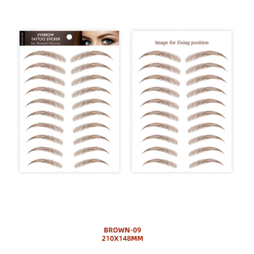 Waterproof Hair-Like Eyebrow Tattoo Stickers - Natural Full-Brow Enhancer
