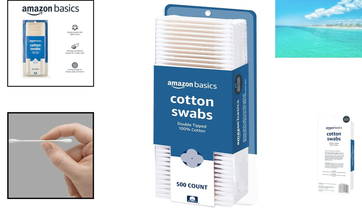 Double-Tipped Cotton Swabs for Personal Hygiene Baby Care 500 Count