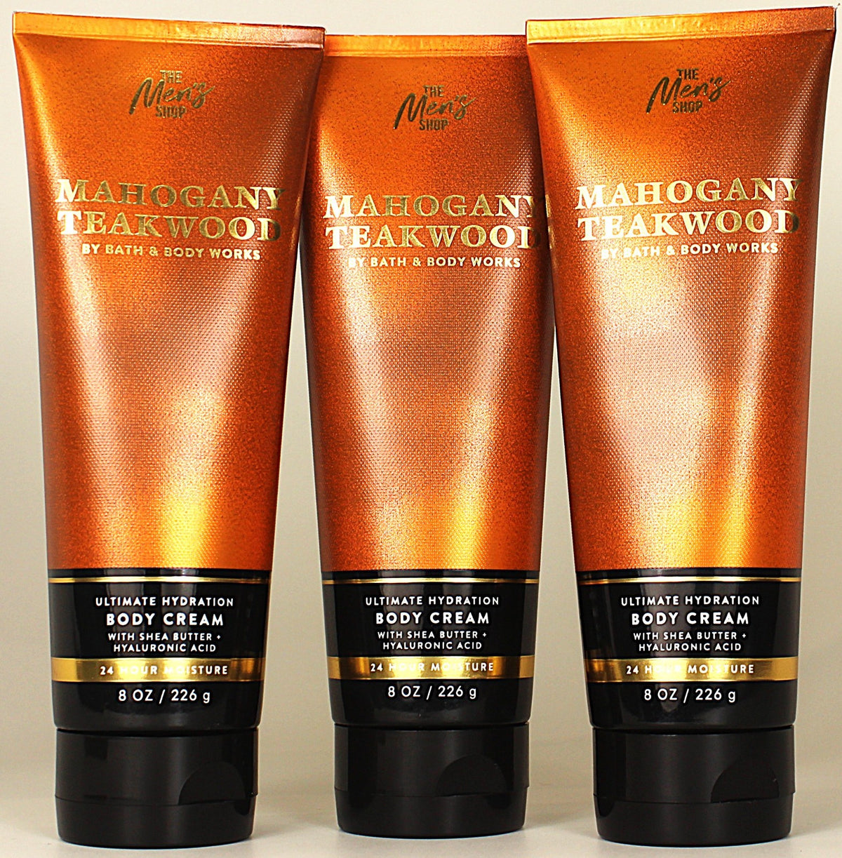 Mahogany Teakwood Men's Body Cream Lotion 8oz - 3 Pack