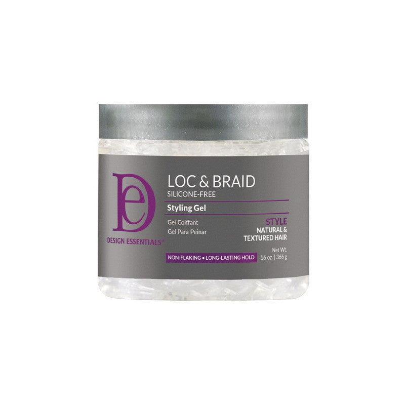 Design Essentials Loc and Braid Styling Gel 16oz - Strong Hold for Braids & Locs