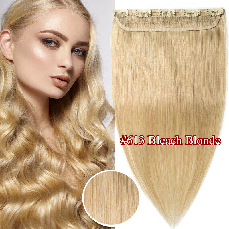 Invisible Wavy Clip-In Hair Extensions - Remy Human Hair, Half Head