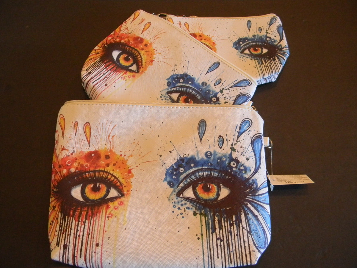 3-Piece Travel Cosmetic Bag Set with Purse & Pouch - Women's Toiletry Organizer