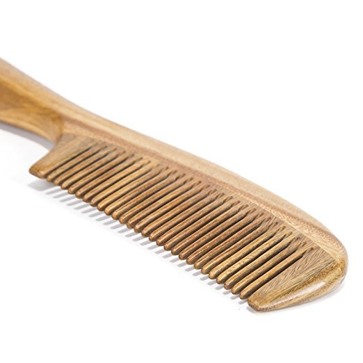 Natural Wooden Pocket Comb for Hair and Beard - Anti-Static & Portable Grooming Tool