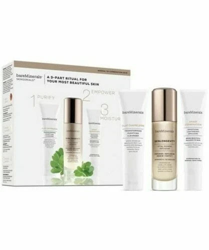 bareMinerals Skinsorials 3-Part Skincare Ritual Set - Purify, Strengthen, Hydrate