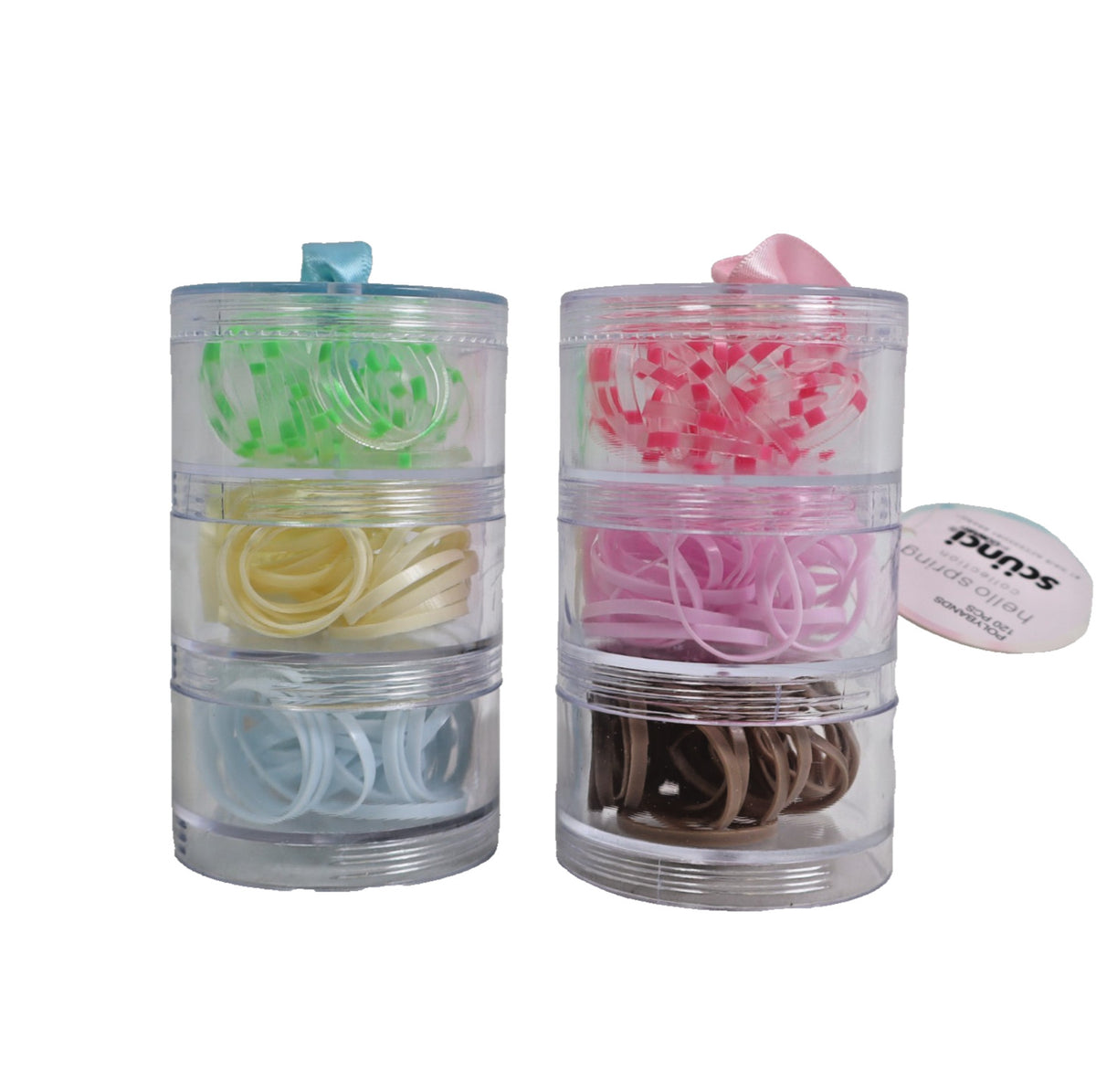 2 PACK Scunci By Conair Hello Spring Collection Polybands 120pcs Ea