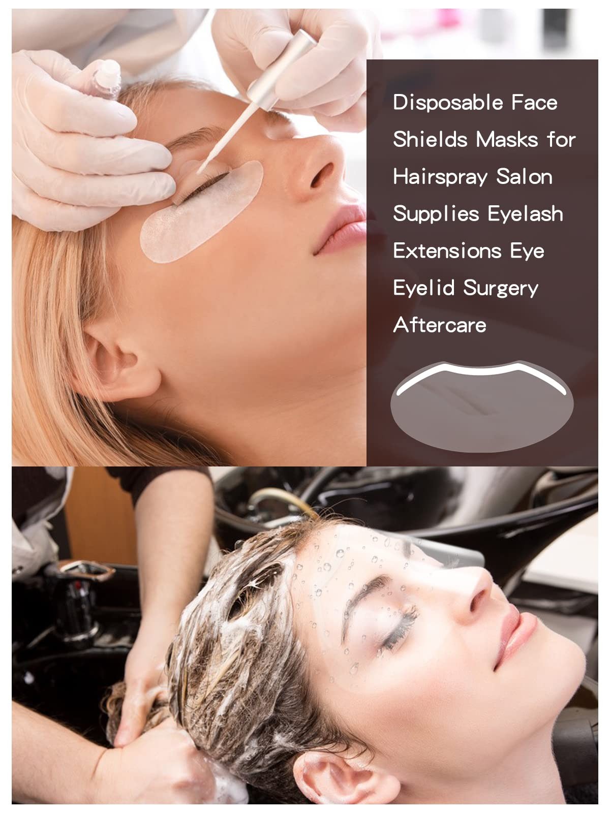 Disposable Face Shields for Microblading Makeup & Shower Protection - 100 Pack