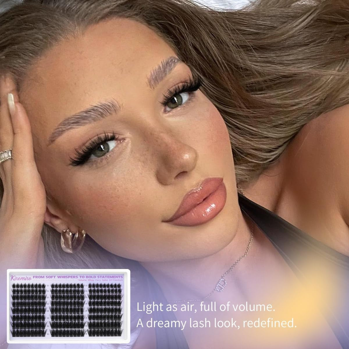 Spiky Lash Clusters with Fluffy Wispy Finish - Black False Eyelashes