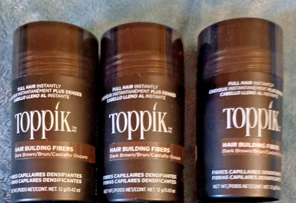 Hair Building Fibers Dark Brown 12g, 3-Pack