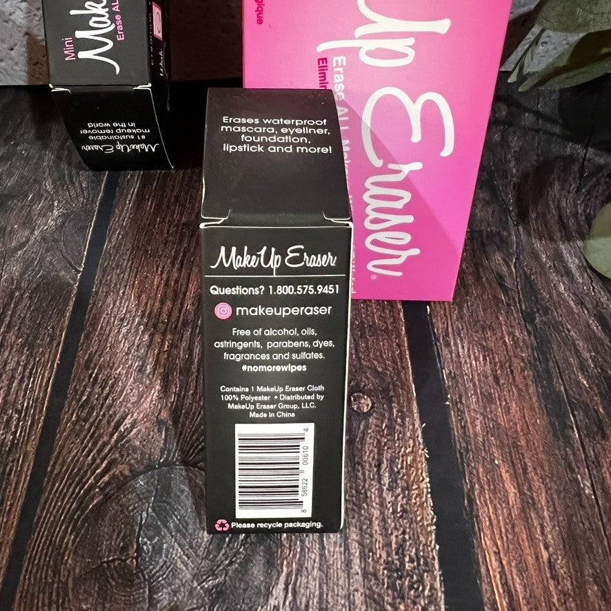 Makeup Eraser Makeup Remover Cloth Set - Pink & Black, 3 Pieces