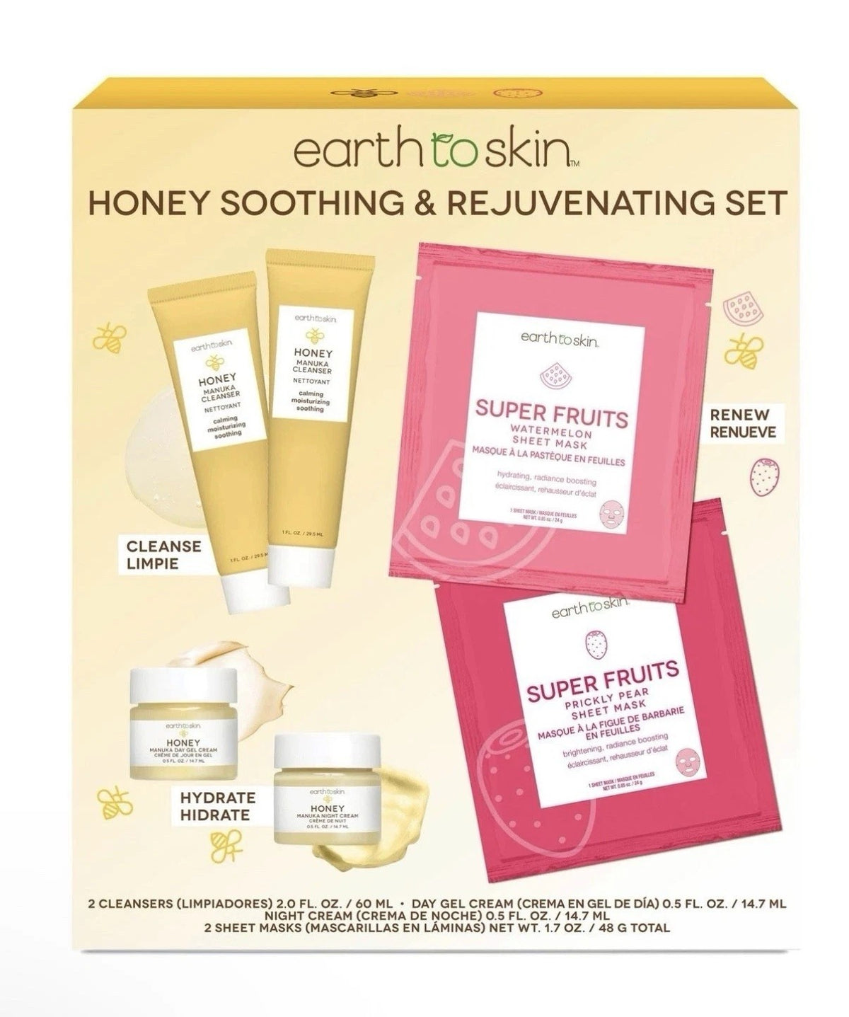 Earth To Skin Honey Rejuvenating & Soothing Skin Care Set