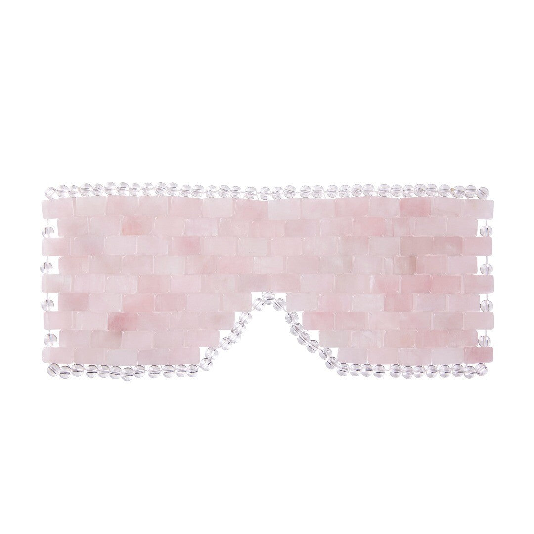 Facial Glow Massage Set with Rose Quartz Gua Sha and Eye Mask | Brightening Essence