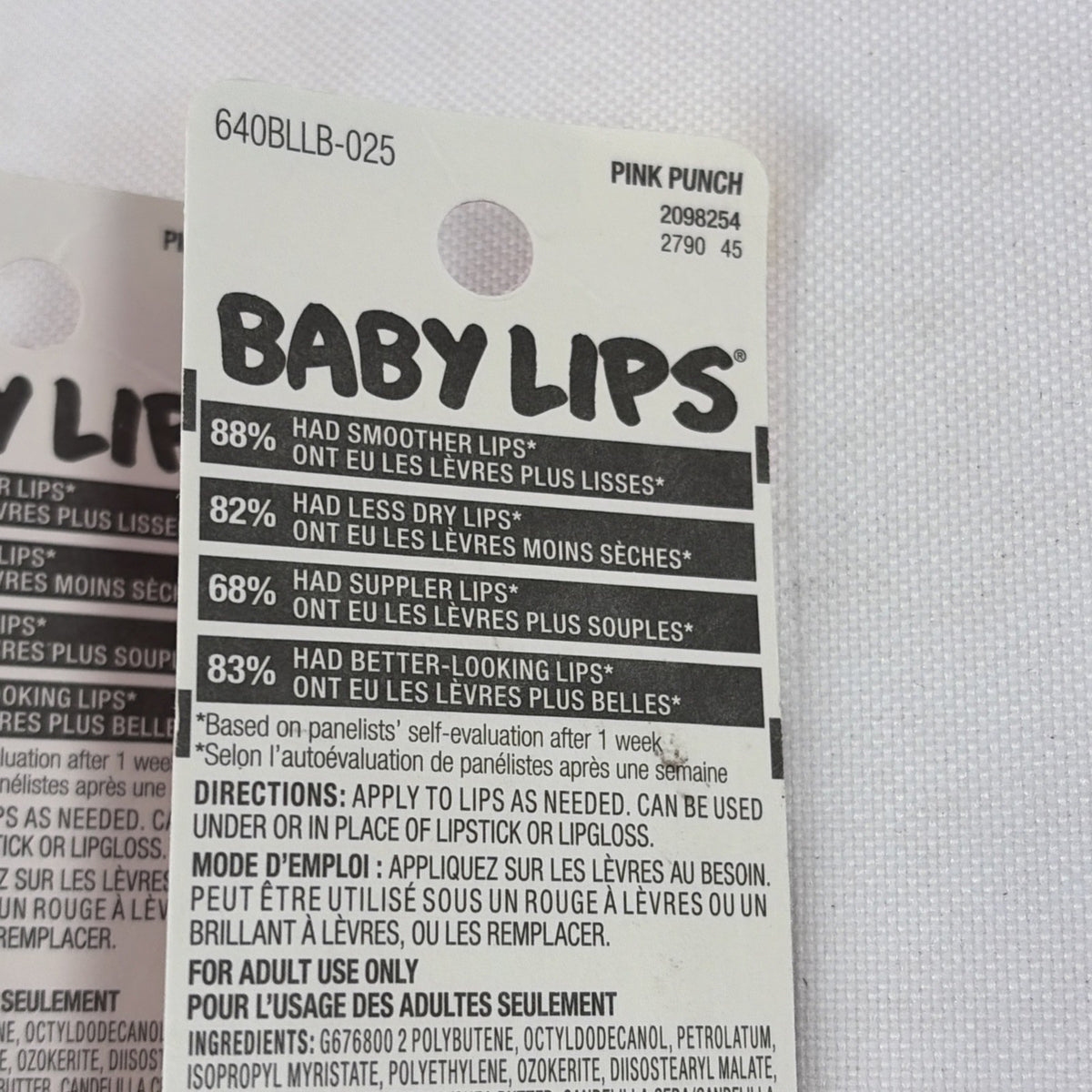 Maybelline Baby Lips Moisturizing Lip Balm Set of 4 Pink Punch #25 Flavored