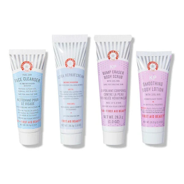 First Aid Beauty Head to Toe Skincare Gift Set - 4-Piece Body & Face Care