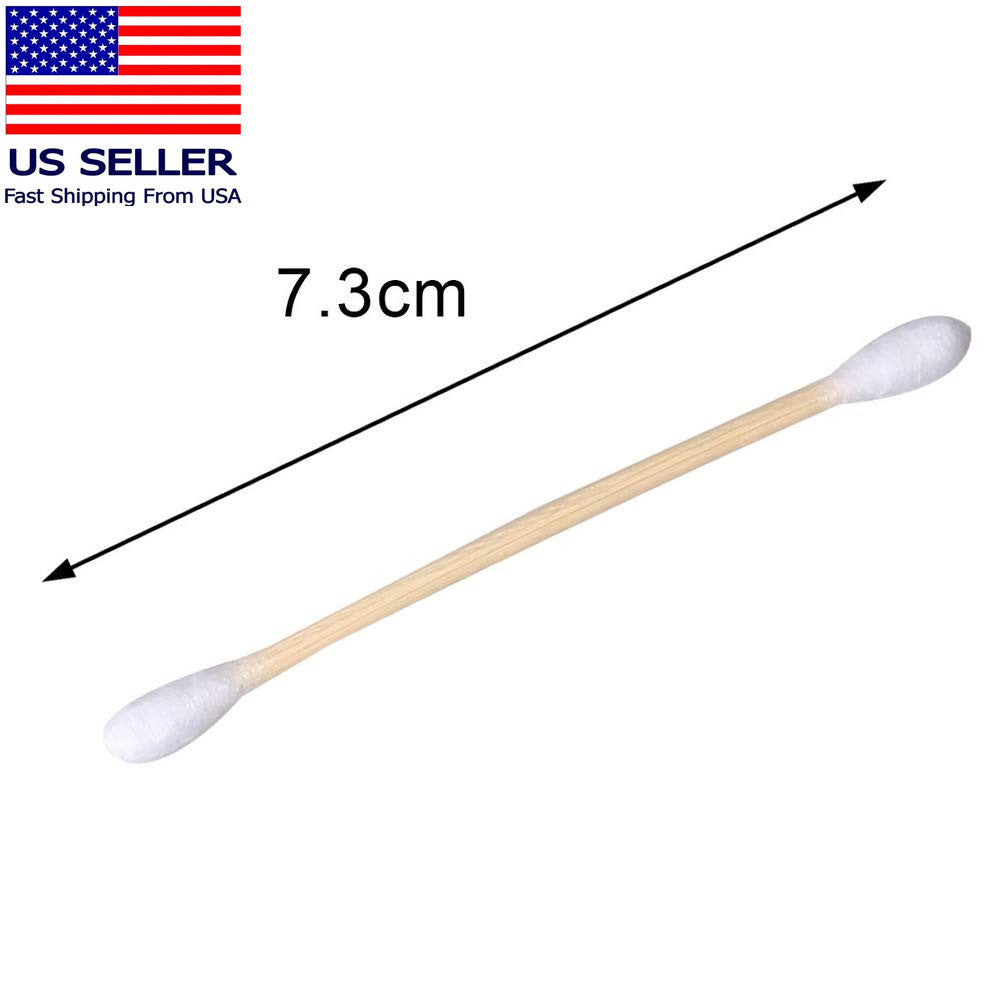 Bamboo Cotton Swabs with 2 Clear Container, 1200 Count Personal Hygiene Tool