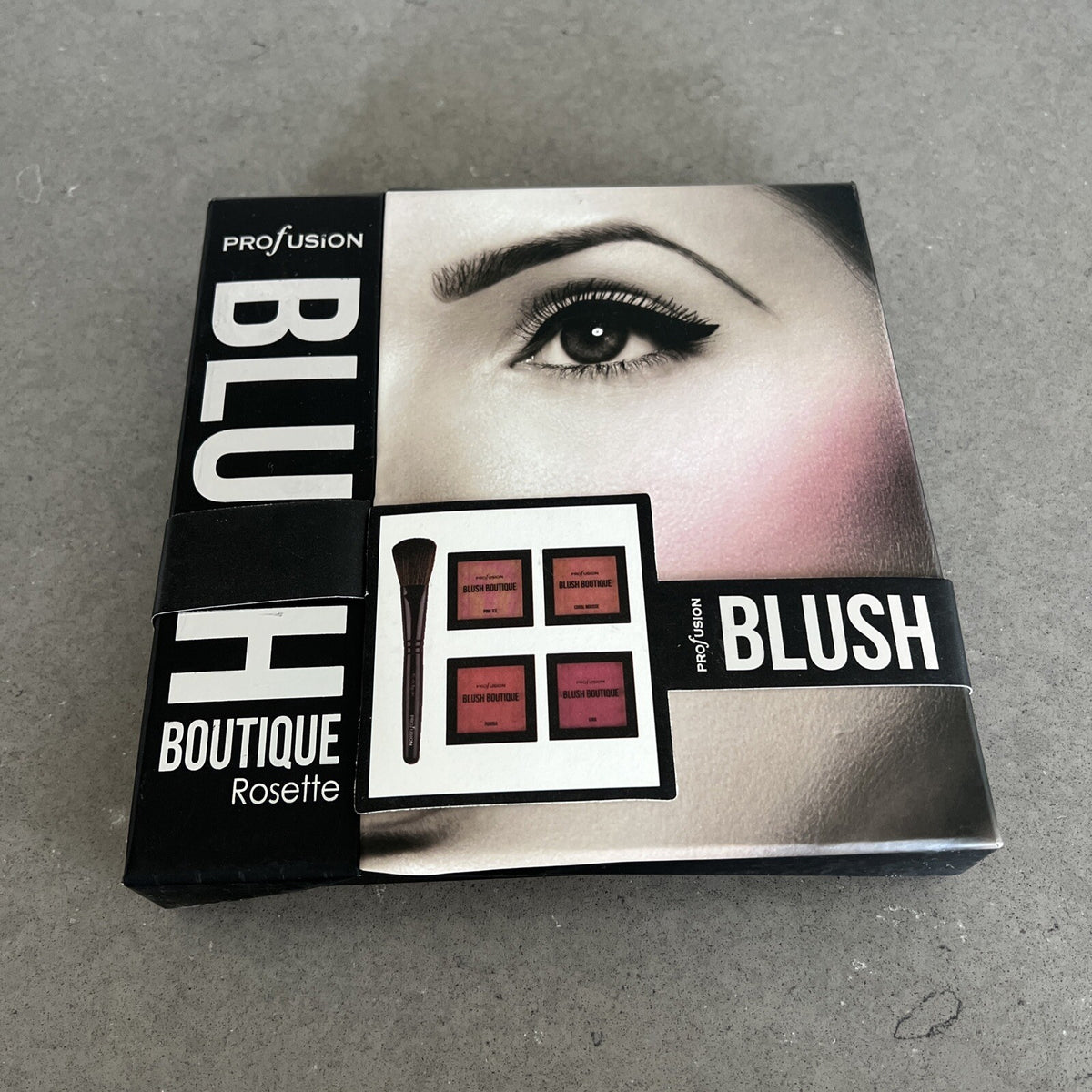 Profusion Blush Boutique Rosette 4-Color Makeup Set with Brush