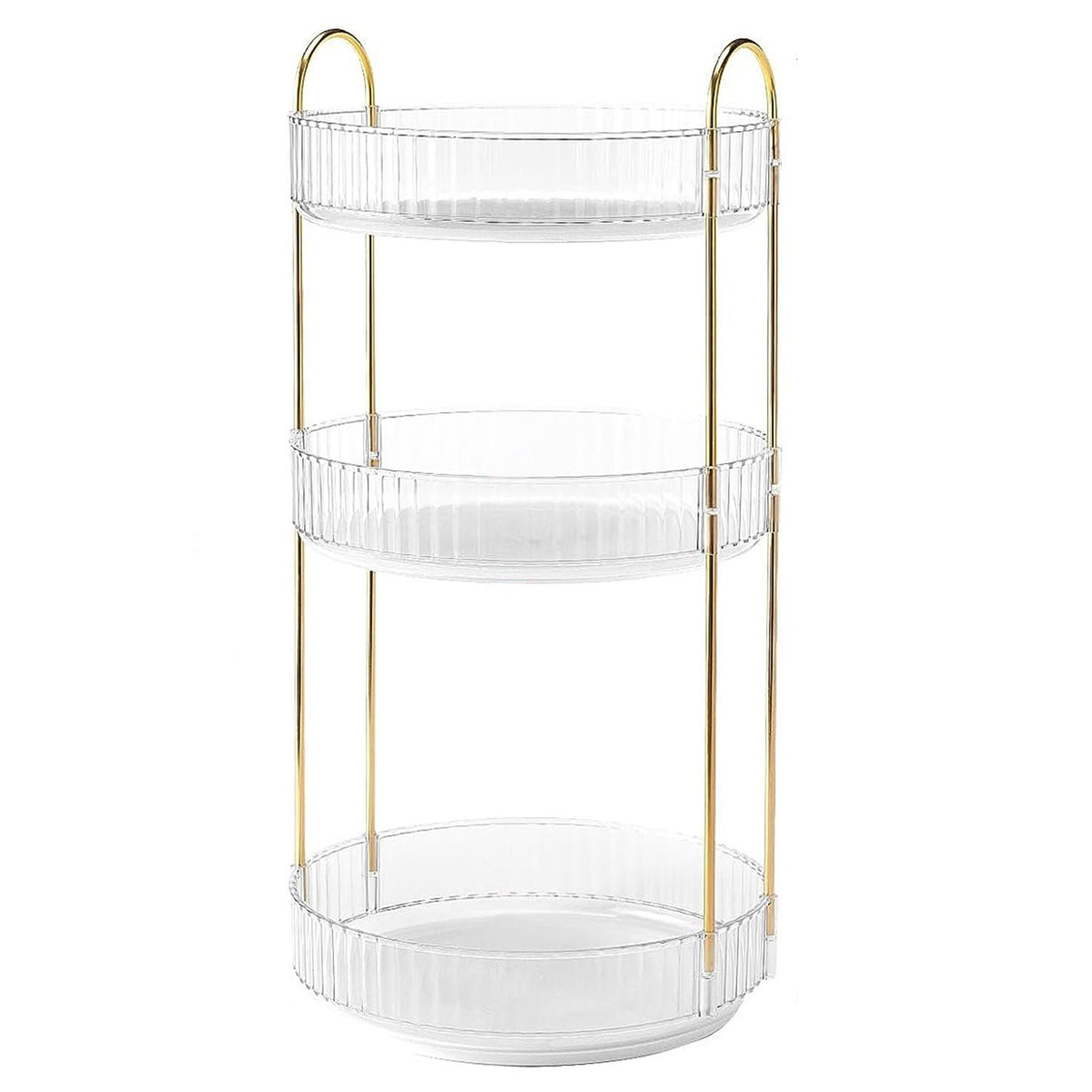360 Degree Rotating Makeup Organizer Shelf, 3-Tier Lazy Susan Cosmetic Storage