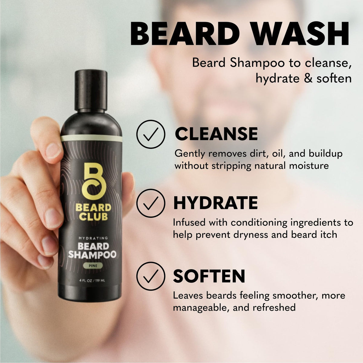 Men's Beard Wash & Conditioner Set - Hydrating Facial Hair Grooming Kit