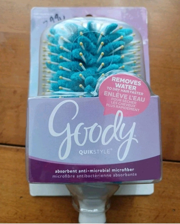 Goody Quickstyle Half Round Microfiber Hair Brush - Fast-Drying Styling Tool