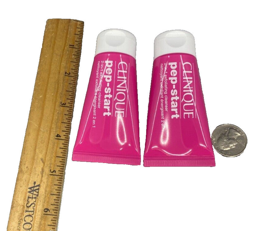 Clinique Pep Exfoliating Cleanser Travel Size 1 oz Pack of 2
