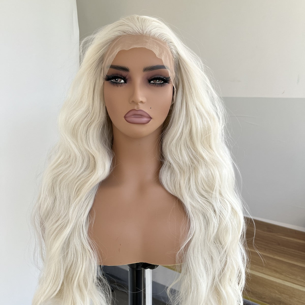 Long Wavy Synthetic Lace Front Wig - Heat Resistant Blonde Hair, 13x4 Parting