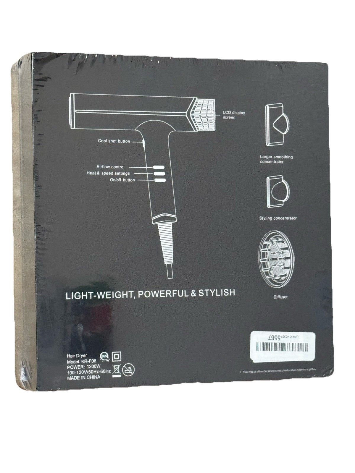 Professional Ionic Hair Dryer with Diffuser - High Speed Lightweight Styling Tool